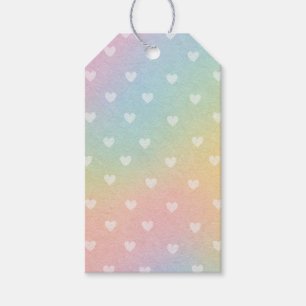 Pastel Ombre Hearts Pattern Gift Tags