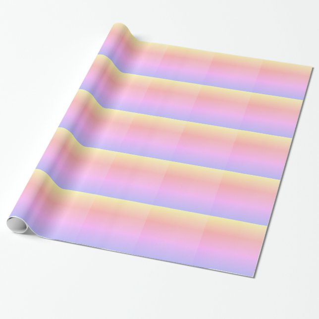 Pastel Ombre Wrapping Paper (Unrolled)