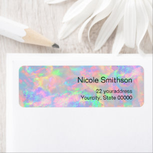 pastel opal background  labels