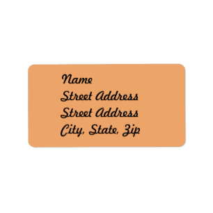 Pastel Orange Address Sticker
