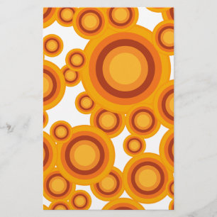 pastel orange circle stationery