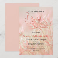 Pastel Orange Floral Background Bridal Shower 