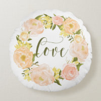 Pastel Orange Peonies Wreath | Love Lettering