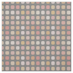 Pastel Orange Pink Round Square Art Pattern Fabric