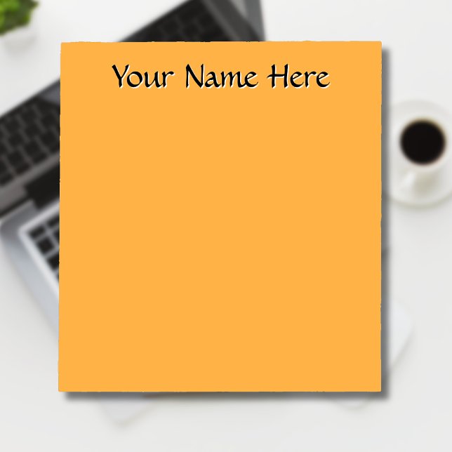 Pastel Orange Unique Personalised Teacher Gifts Notepad (Creator Uploaded)