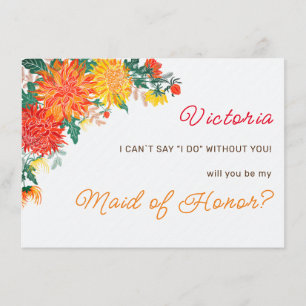 Pastel Orange Yellow Spring Dahlia Flowers Wedding Menu