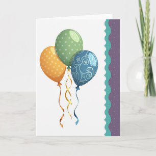 Pastel Orb Birthday Illustration Card