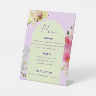 Pastel Orchid Menu Sign