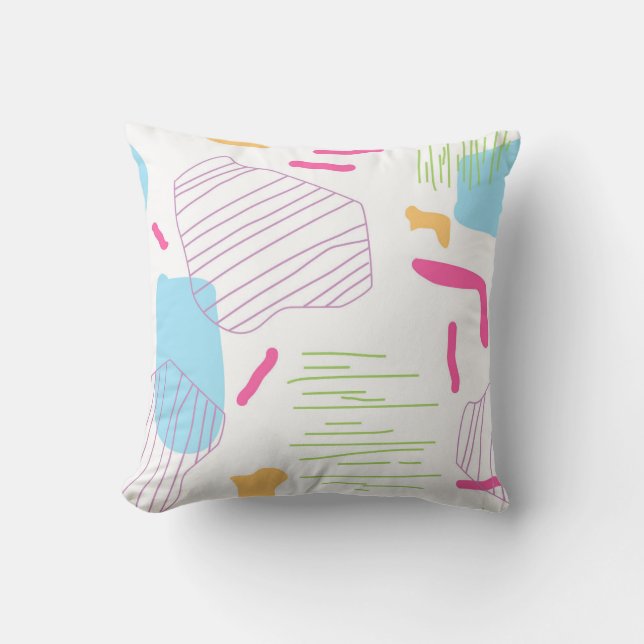 Pastel Organic Geometric  Cushion (Front)