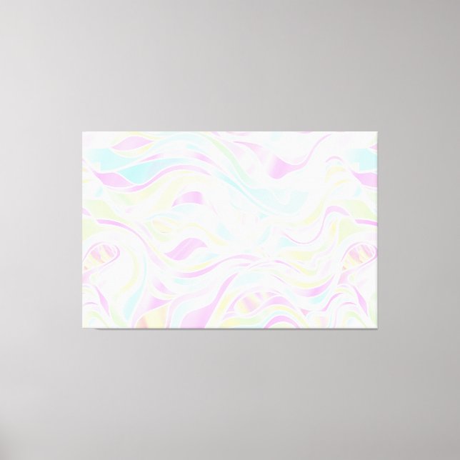 Pastel Organic Stained Glass Abstract Canvas Print (Front)