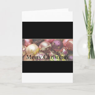 Pastel ornaments holiday card