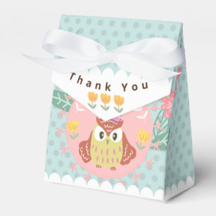 Pastel Owl Happy Birthday . Favour Box