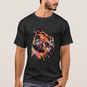 Pastel Paint Pug dog Classic 973 T-Shirt