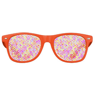 Pastel Paint Splatter Look Retro Sunglasses