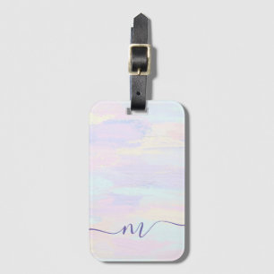 Pastel Paint Strokes Luggage Tag