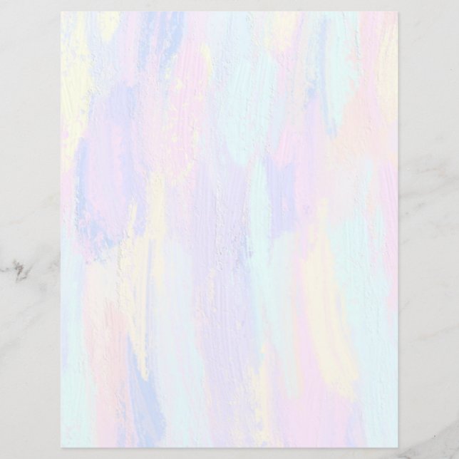 Pastel Paint Strokes Scrapbook Paper (Front)