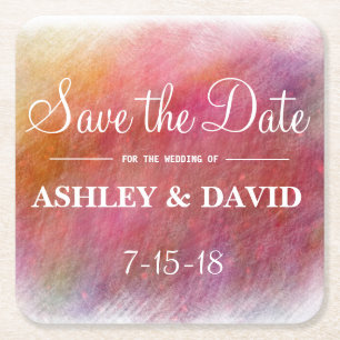 Pastel Paint White Background Coaster