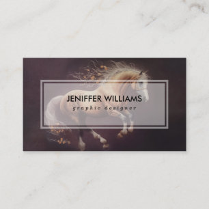 Pastel Painting Of A Running Horse Business Card