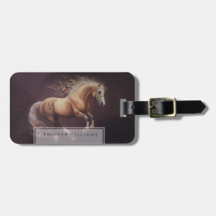 Pastel Painting Of A Running Horse                 Luggage Tag