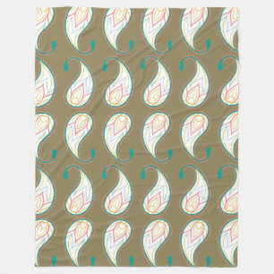 Pastel Paisley Fleece Blanket