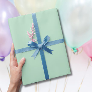 Pastel Pale Green Solid Colour   Classic   Elegant Wrapping Paper