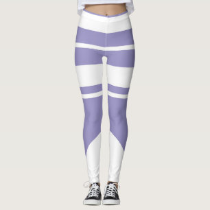 Pastel Pale Lavender Purple Abstract Art Lines Leggings