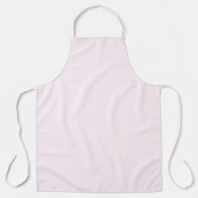 Pastel Pale Pinkish White Solid Colour Apron (Front)