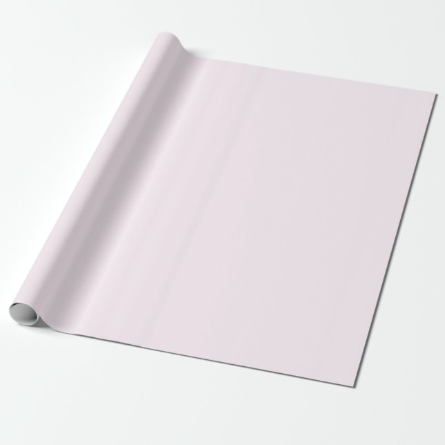 Pastel Pale Pinkish White Solid Colour Wrapping Paper (Unrolled)