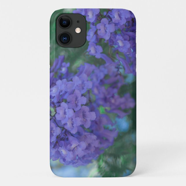 Pastel Pale Purple Jacaranda Flower iPhone 11 Case (Back)