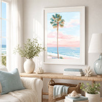 Pastel Palm Beach Coastal Wall Art
