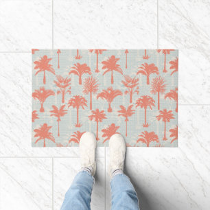 Pastel Palm Tree Pattern Doormat