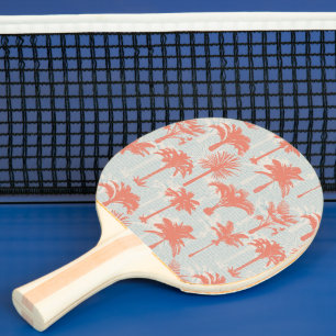 Pastel Palm Tree Pattern Ping Pong Paddle