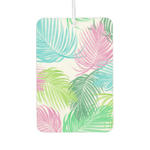 Pastel Palms on a Car Air Freshener