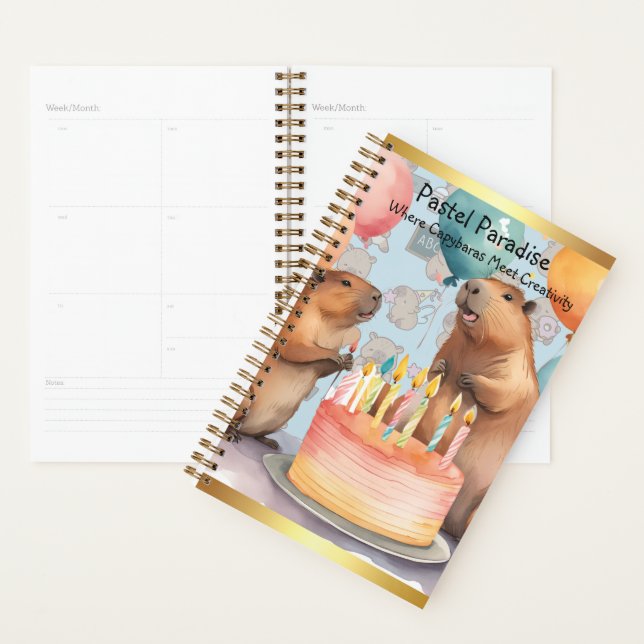 Pastel Paradise: Where Capybaras Meet Creativity Planner (Display)