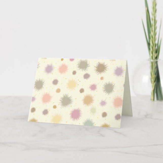 Pastel Party Pollen - seamless pattern. Card (Front)