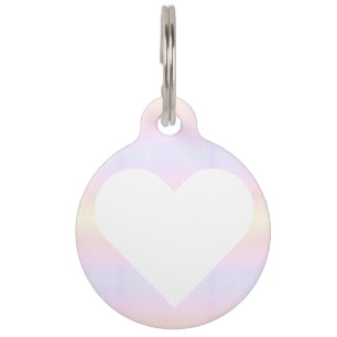 Pastel – pastellfarben – colored Herz ♥ Heart Pet Tag