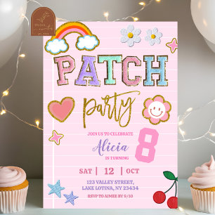 Pastel Patch Party Birthday Invitation