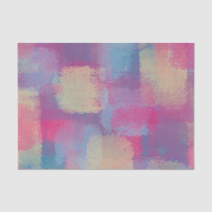 Pastel Patchwork Abstract Dreamy Design Tissue Paper