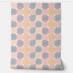 Pastel Patchwork Delight Wallpaper