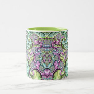 ~PASTEL PATH  ~ Fractal Pattern ~ Original   Two-Tone Coffee Mug