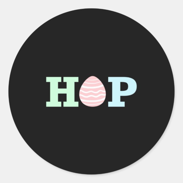 Pastel Pattern Egg Easter Day Classic Round Sticker (Front)