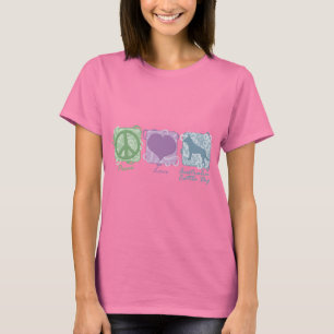Pastel Peace, Love, and Australian Cattle Dogs T-Shirt