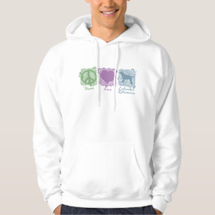 Pastel Peace, Love, and Labrador Retrievers Hoodie