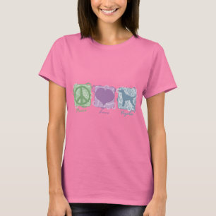 Pastel Peace, Love, and Vizslas T-Shirt