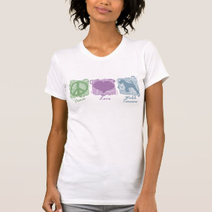 Pastel Peace, Love, and Welsh Terriers T-Shirt
