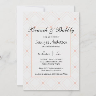 Pastel Peach and Cream Geometric Bridal Brunch