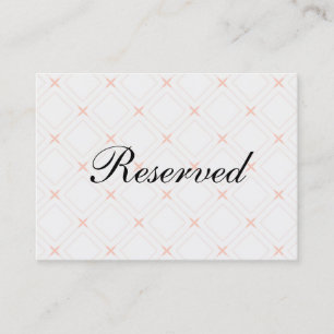 Pastel Peach and Cream Geometric Place Card