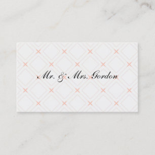 Pastel Peach and Cream Geometric Place Card