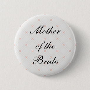Pastel Peach and Cream Mother of the Bride 6 Cm Round Badge