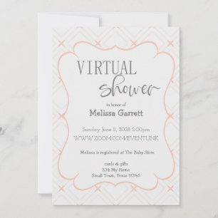 Pastel Peach and Cream Virtual Shower Invitation